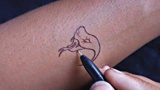how to make snake tattoo with pen