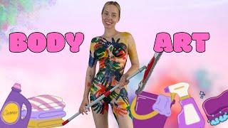 Cleaning Haul [4K USA Housewife]Body art suit How to clean a Floor without cloth? Try On Haul