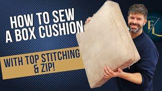 HOW TO MAKE A BOX CUSHION COVER FROM SCRATCH | UPHOLSTERY FOR BEGINNERS | FaceliftInteriors