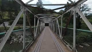 Skilled Flying of FPV drone inside iron bridge Free Footage