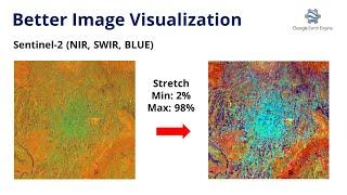 Better Image Visualization with Mininum and Maximum Stretching in Google Earth Engine