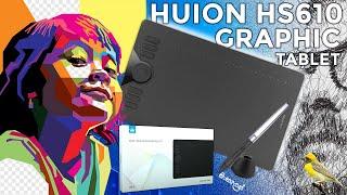 HUION HS610 Graphic Drawing Tablet Usage Full Review Sinhala | සිංහලෙන්