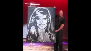"America's Got Talent" Speed Painter Robert Channing Paints Heidi Klum