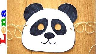 Panda Maske basteln für Kinder 