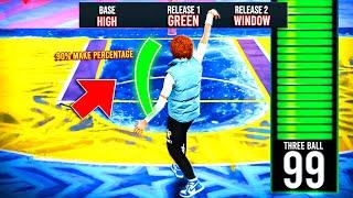 99 3PT + HIGHEST GREEN WINDOW JUMPSHOT Is GAMECHANGING on NBA2K24..