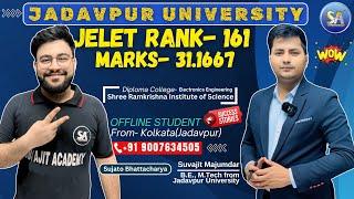 JELET 2024 Exam Rank 161 | Jadavpur University | Sujato Bhattacharya | Offline Student from Jadavpur