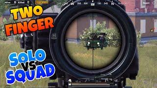 Two Finger Controls | Solo VS Squad high Tier | Pubg Mobile | Skeleton Gaming