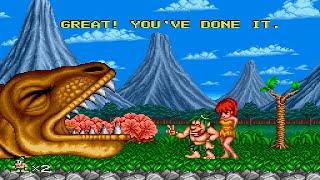 Joe & Mac: Caveman Ninja Longplay (Arcade) [QHD]