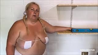 BBW ADELESEXYUK DOING A QUICK ADVERT ABOUT BUILDING HER NEW SHELVES 8108