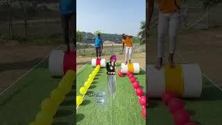 Tran thao's Hilarious Challenge: Rolling the Barrel to Pop Balloons – Who Will Win? #challenge #fun