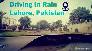 Driving in Monsoon Rain in Lahore, Pakistan I Relaxing Video I 1080p