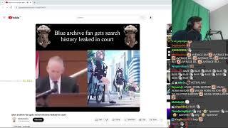 Forsen Reacts to blue archive fan gets search history leaked in court