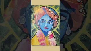 1st painting of 2025 completed | Shree Krishna painting | #art #Krishna| Creative Spiritual Art 