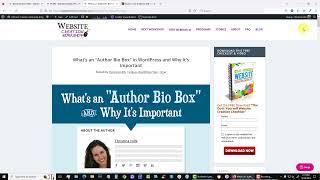 What is an "Author Bio Box" in WordPress, and Why You Need it