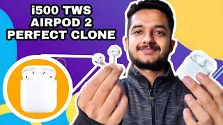 i500 TWS AirPods Clone - FULL REVIEW | Perfect Apple AirPods 2 Clone | Best Fake AirPods ?