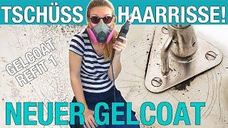 Gelcoat REPARIEREN!  Haarrisse in meinem 50 Jahre alten Boot (Gelcoat Refit #1)