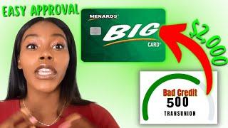 $2000 Credit Card Approval - Menards Big Card - Bad Credit OK | Rickita