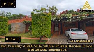 LP 196- Total Environment(Windmills) 4BHK Villa with Private Garden & Pool |RESALE| LuxuryProperties