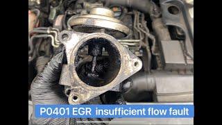 P0401 VW Audi EGR fault insufficient flow