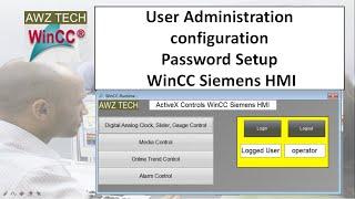 User Administration configuration |Password Setup WinCC Siemens HMI
