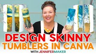 How Design A Glitter Edge Tumbler In Canva And Sublimate It!
