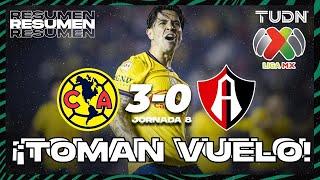 Resumen y goles | América 3-0 Atlas | Liga Mx -AP2024 - J8 | TUDN