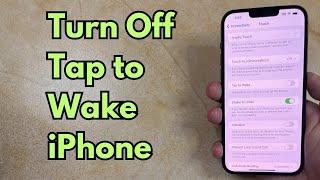 How to Turn Off Tap to Wake on iPhone