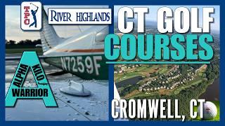 Piper Warrior Flying Over CT Golf Courses: TPC at River Highlands Travelers PGA 