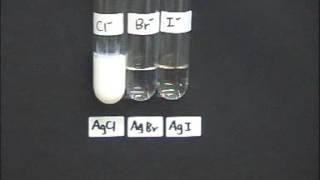 Precipitation forming AgCl, AgBr, AgI