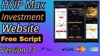 How To Make Professional HYIP Max investment Website l High Yield Investment Platform 2024