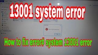 How to fix edius 6 error 13001  system error