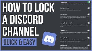 How To Lock A Channel On Discord (2023)