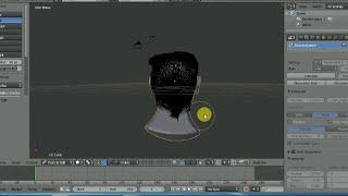 Blender in male head hair modeling tutorial