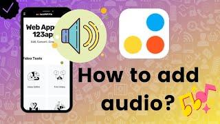 How to add an audio file to video on 123apps.com?