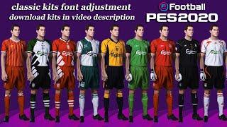 Liverpool classic kits PES 2021 and PES 2020 [font adjustment guide] (PS4)