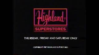 1987 Highland Superstores Appliances "Sale - For three days only" Detroit Local TV Commercial