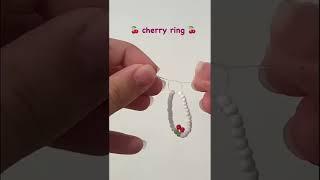 Кольцо вишенка туториал #beadedring #tutorial