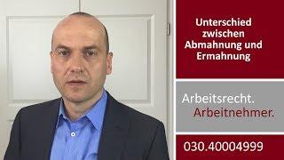 Abmahnung und Ermahnung - Der große Unterschied! | Fachanwalt Alexander Bredereck