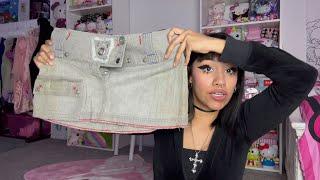 thrift with me + haul ༺༻( DIESEL, playboy, affliction, hello kitty, y2k, & pretty lingerie)