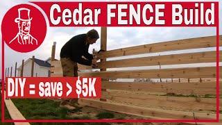 How to build a wood fence with horizontal cedar fence boards