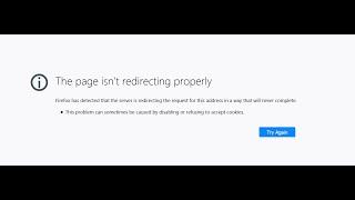 Fix The page isn’t redirecting properly in Mozilla Firefox in 2020