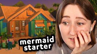 i built a MERMAID starter home in the sims