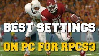 BEST SETTINGS FOR NCAA FOOTBALL 14 ON PC WITH RPCS3 EMULATOR 4K SETTINGS AND 60 FPS SETUP TUTORIAL