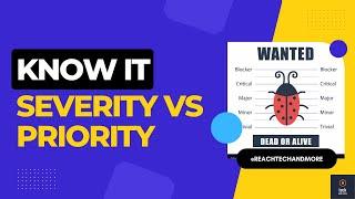 Severity vs Priority | Top Software Testing Interview questions #reachtechandmore #techandmore