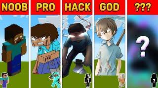 Minecraft Herobrine PIXEL ART CHALLENGE - NOOB vs PRO vs HACKER vs GOD