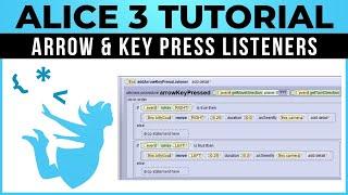 Alice 3 Tutorial - #20 - Arrow And Key Press Listeners