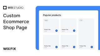 Custom Product List Page (Part 1: Design) | Wix Fix