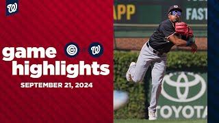 Nationals vs. Cubs Game Highlights (9/21/24) | MLB Highlights