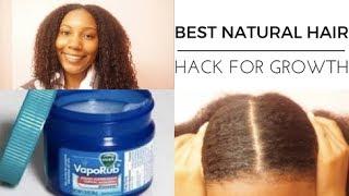 FAST HEALTHY HAIR GROWTH WITH VICKS VAPOR RUB TO STIMULATE GROWTH DEMO + REVIEW