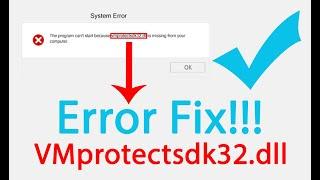 How to FIX VMPROTECTSDK32.DLL IS MISSING | Vmprotectsdk32 Dll Problem